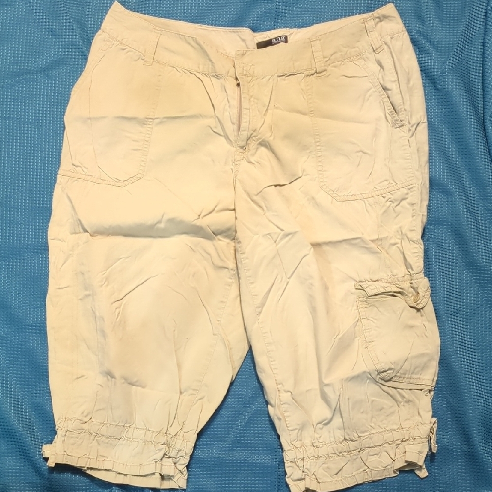 a.n.a Cream Cargo Shorts